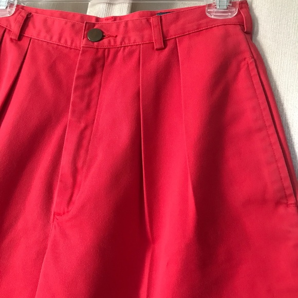 Vintage Carroll Reed Size 8 Red High Waist Shorts Pleated 26” Waist, High Rise.. - Picture 8 of 16